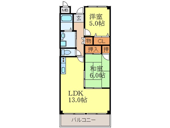 グロリアス山本の物件間取画像